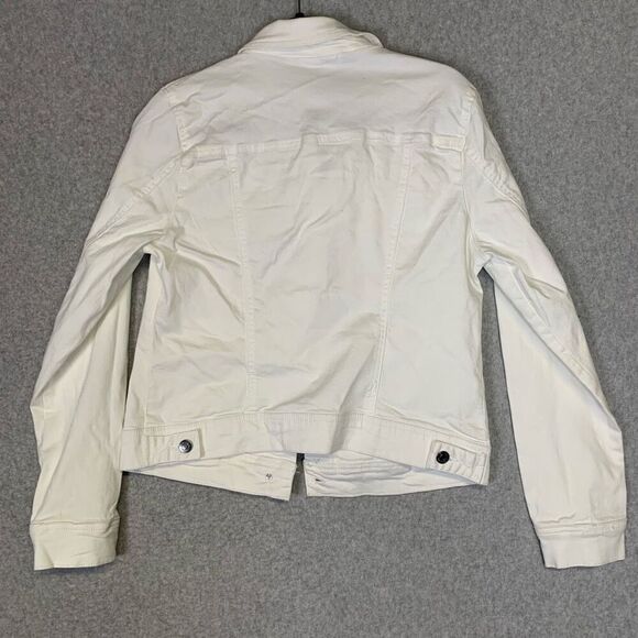 New York & Company Women's Size Medium White Button Down Coat Jacket Classic NEW - Picture 6 of 7